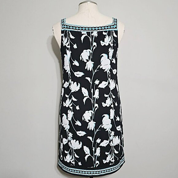 Vintage Mary McFadden Collection Floral Shift Dress 12 Womens Timeless Classic - Picture 5 of 9